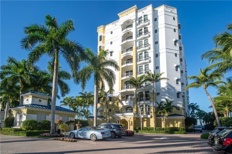 The Sancerre is one of the most Premier Boutique Enclaves in Naples. While very low density, with only 23 units, the Sancerre boosts the most exceptional amenities and concierge services that rival the most sophisticated hotels.    The elevator arrives directly to your entry foyer as you enter the residence. This residence has exceptional, unobstructed Gulf of Mexico views from the kitchen, dining, great room and master bedroom very rarely existing in a Naples beachfront condominium. Literally just steps away to the sand. The property includes stunning grounds which are meticulously maintained throughout. Goodness Based living at it's best.