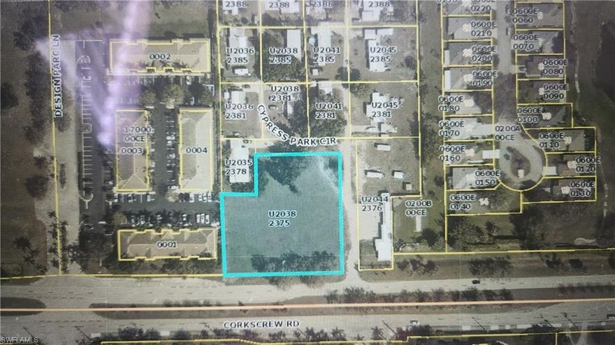 Commercial Planned Development (CPD) Lot, for office, medial, retail or service establishment. Approximately 1.17 acres. Located in prime business area of the Village of Estero.  The zoning district is established within the Land Development Code of Estero