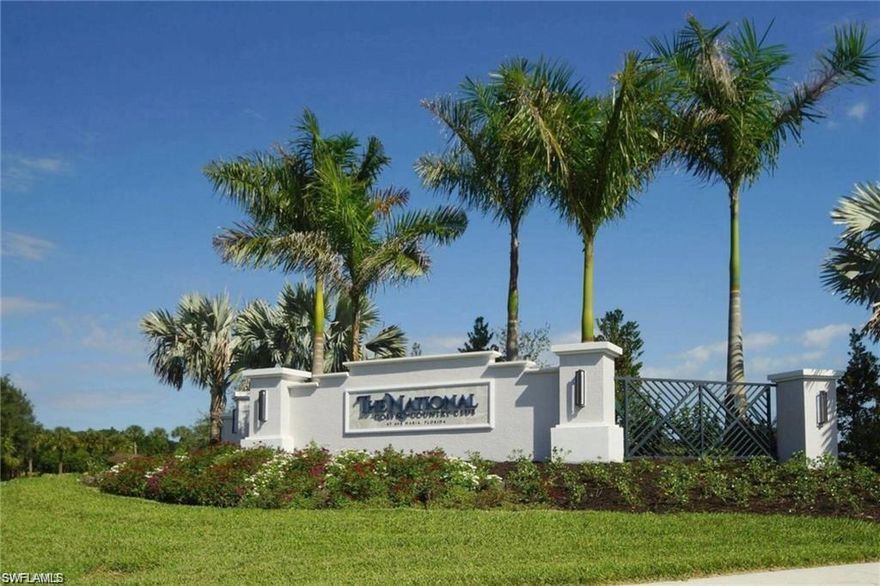 Enjoy the best of Florida living in this beautifully appointed 3rd-floor Carolina Floorplan condo at The National Golf & Country Club in Ave Maria. Take in unbeatable views of the lake and championship golf course while enjoying the most spectacular sunsets from your West-facing screened lanai, your private retreat at the end of each day. This spacious home features three split bedrooms and two full baths, including an oversized guest bath that offers comfort and privacy for family and visitors alike. The condo also includes a convenient storage closet and covered parking for added ease and security. Located just a short walk from the state-of-the-art amenity center, you'll have full access to a Gordon Lewis-designed championship golf course with chipping and putting greens and an aqua driving range. The community also boasts a racquet club with tennis, pickleball, and bocce ball courts, along with an on-site pro. Additional amenities include a resort-style pool, full-service spa, fitness center, and on-site dining options for every occasion. Set in the heart of Ave Maria, one of Southwest Florida’s fastest-selling and most sought-after communities, this property offers the perfect blend of luxury, leisure, and lifestyle. Available for long-term rental, this dream home away from home is ready for you. Call today to schedule your private showing and see why so many are choosing to call Ave Maria home.