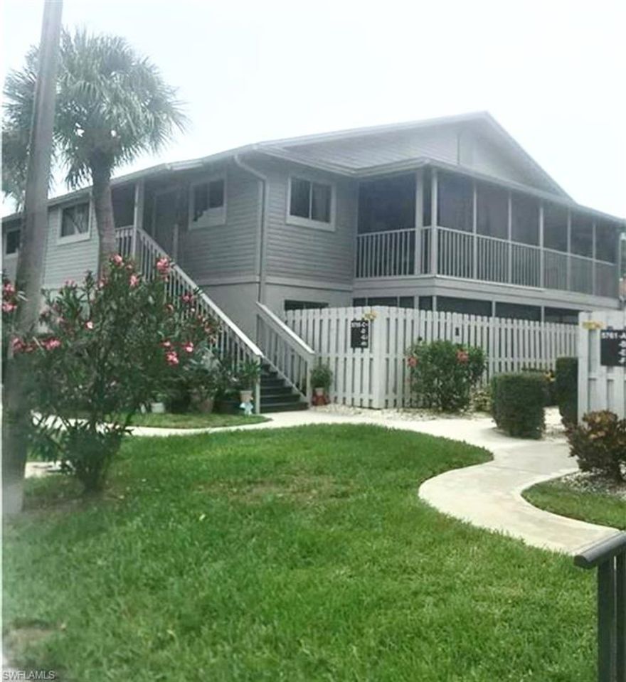 Lowest priced Condo in the Community......Welcome to this beautiful 2nd floor, furnished spacious Condo.  Located in a desirable GULF ACCESS BOAT SLIP COMMUNITY of Foxmoor Village, with many amenities.  You have a private screened in balcony area along with extra storage area.   Open floor plan, where the living room flows right into the dining area.  Bedrooms all have updated ceiling fans for great air flow.  New shower enclosure with bar making it easier for in and out.  Love the convenience of laundry in your own home.  You will notice the park-like grounds upon entry.  Amenities include heated pool, Clubhouse, tennis, pickleball, bocce ball, BBQ area, bike and jog path, also scenic lake for fishing.  HOA includes landscaping, pest control, Trash, and amenities There is Access to the boat slip and private docks available for lease.  Don't let this opportunity get away