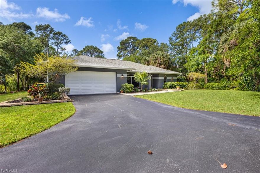 Escape to your own tropical paradise on 2.73 acres of fully fenced land! This beautifully maintained 3-bedroom, 2-bath pool and spa home offers the perfect blend of privacy, comfort, and convenience—just minutes from I-75, North Naples, downtown Naples, and stunning Gulf beaches.
A private, tree-lined drive welcomes you home, with lush landscaping and mature shrubbery creating a peaceful, secluded setting. Inside, the thoughtfully designed floor plan features both a separate living room and family room, a breakfast bar for casual dining, and a split-bedroom layout ideal for families or guests.
The expansive property offers endless possibilities, with ample space to build a warehouse, garages, or workshop. Bring all your toys—there’s plenty of room for RVs, boats, and more!
Enjoy the beauty of mature fruit trees throughout the property, including grapefruit, lemon, mango, and orange. Key updates include a new roof (2013).
This unique property is easy to show and ready to welcome you home!
https://fusion.realtourvision.com/316355#tourgallery