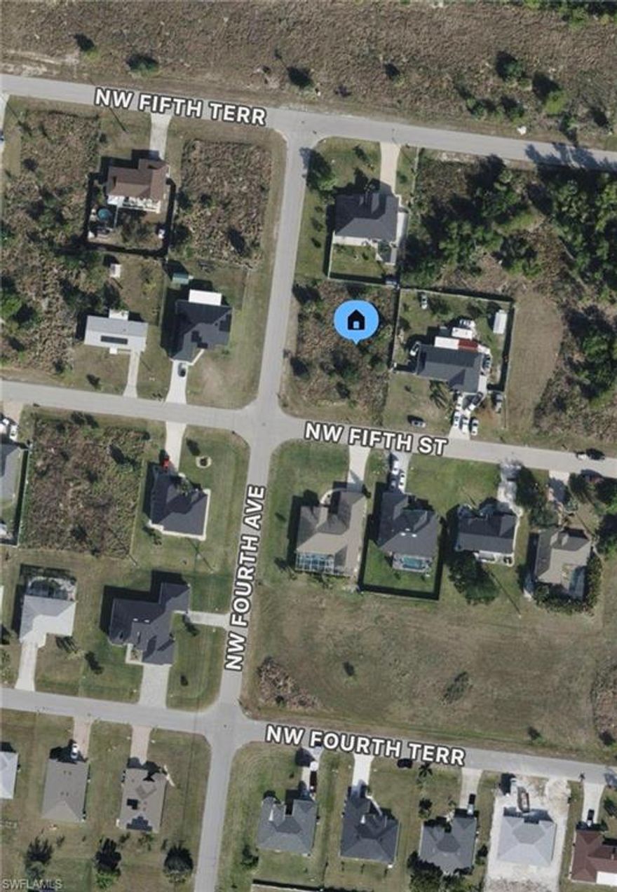 Corner lot with city water and sewer. No assessments! Close to Santa Barbara and Pine Island Road. Good schools around. New construction homes all over. Paved road with electric at the curb. Another parcel available on same street. Good opportunity!