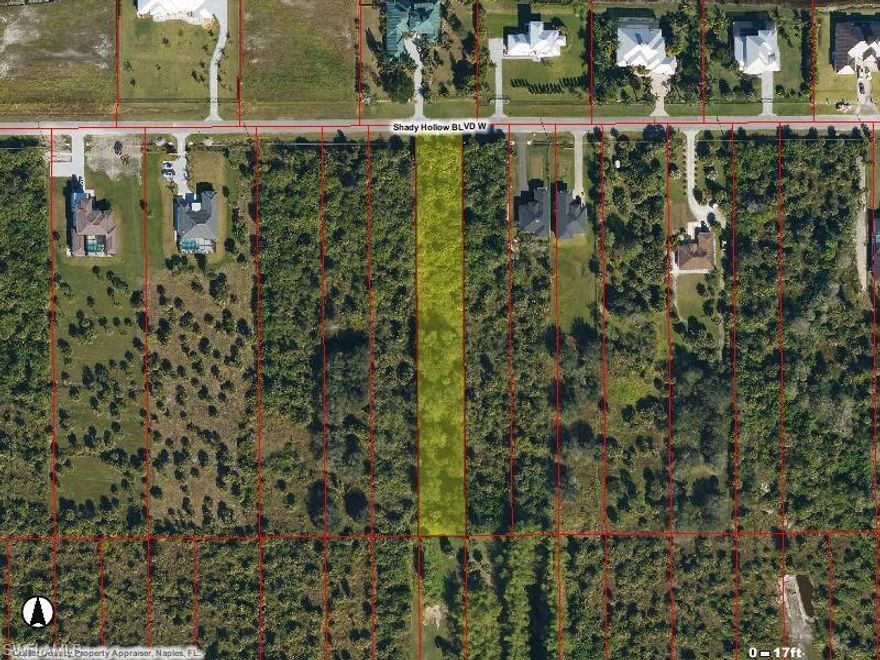 Discover this beautiful parcel of land that provides both privacy and a chance to immerse yourself in nature. Ideally situated on the desirable Shady Hollow Blvd. W., just across from the Saddlebrook Community, this property offers an exceptional location close to Big Corkscrew Island Regional Park, Collier County Fairgrounds, shopping centers, Publix Plaza, top-rated schools, and more!

A DEP study is already available. and attached. Driveway is being mitigated you have enough space to build your dream home in the back with out having to wait so long and the remainder of land classified as uplands. OBO