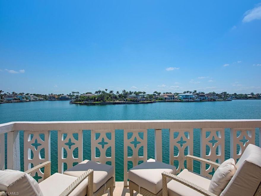 This is your opportunity to own a Naples Landmark! Perched over Doctor's Bay, this newly updated, 2+ Den, 2.5 Bath, 3036 SF Venetian Villa boasts unrivaled bay views, private elevator access, airy open floor plan, volume ceilings and spacious 1-car garage. Enjoy the seemingly endless natural light pouring into the towering array of windows throughout this home, and retreat into the elegant, coastal design of this one-of-a-kind oasis. Live within walking distance of Venetian Village, a premier dining and shopping destination, and only yards to Naples' world-renown beaches. Deeded beach access and Boat slip leasing available. Minutes from Doctor's Pass and a short boat ride to Naples Bay makes this home a true boater's paradise…. Capture the Naples Lifestyle


Additional Features:
- Bio-Fuel Fireplace in Livingroom
- Remote Control Retractable Awnings
- Pocket Impact Sliding Doors
- New Impact Mahogany Single-Panel Front Door