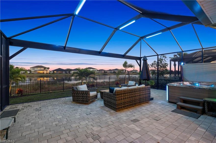 Available from June 1st, 2026! 

Experience Babcock Ranch living in this popular highly customized Summerville/Palmetto Lennar model. This home is an efficient use of 2,444 sq. ft. of living space, includes an expansive master suite accompanied by two other bedrooms, three full baths, the den providing a flexible space that can be used as a home office, a playroom, or as an additional guest room and a spacious three-car garage. 

Once you step inside, you'll appreciate the large open gourmet kitchen and an inviting eat-in dining room, while enjoying the great room that will serve you as the entertainment hub of the home. As you step into Lenai behind the house, you have the custom outdoor kitchen, hot tub, and huge paved area in a picture window enclosure. The custom kitchen has a granite backsplash, Blaze grill, griddle, and a 72-inch hood. The screen enclosure is customized with special lighting and a large picture window.

Several other home enhancements include Sherwin Williams emerald satin paint throughout, garage door and attic insulation, garage overhead storage, front screen, outdoor garbage bin, extended front porch, Rachio sprinklers, and custom laundry sink faucet. 

Resident gets to enjoy the benefits of Babcock Ranch amenities Pickle ball, Tennis, Boccie ball, Cypress Lodge Pool, Lake Timber Lodge, nature trails, and Founder's Square which hosts weekend entertainment, food trucks, and weekly farmers market
Cypress Lodge spans 17,000 square feet and houses a huge swimming pool, a game lawn, and a clubhouse that blends modern comfort with nods to Fred C. Babcock's historic home on the land. Steps away is Lake Babcock Lookout with it's 150-foot boardwalk, floating dock, and the iconic Innovation Tower, a hometown beacon for Babcock Ranch.

The Lake Timber Lodge offers a lake house feel with its rustic-chic decor that residents relish, along with a refreshing swimming pool and pool deck. The screened-in porch creates a tranquil escape, perfect for relaxing with a good book on a quiet afternoon. Located at the southwestern edge of Lake Timber in a parklike setting, the Lodge and surrounding property offer stunning serene views of the lake. The shoreline has a fishing dock that's visited by herons, egrets, pelicans, other wild birds, and turtles. A paved path winds through the property for walkers, birdwatchers, runners, and bicyclists.