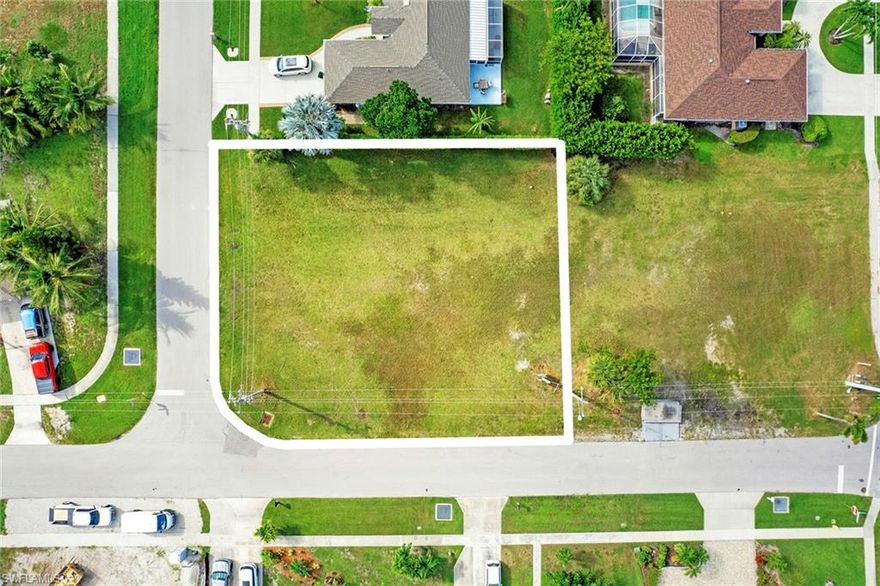 Wonderful neighborhood to build your dream house on Marco Island.  This property is a corner lot, near the schools, tennis/pickleball recreation center, the YMCA, shops, grocery stores and restaurants.  Note: The 2 unsightly structures currently on the lot can be removed per the city of Marco and LCEC.  They will not affect building a house on this lot.