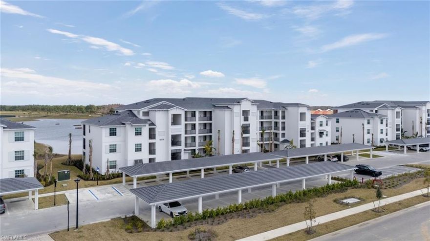 Extraordinary opportunity:WATERFRONT; PET FRIENDLY; GROUND FLOOR; GOLF MEMBERSHIP; TILED flooring throughout:  2/2 WEBBS RESERVE. Brand new quiet location; Complex has its own community pool! Birkdale model by Lennar.  Sunny open-concept layout, Exceptional Resort Style living year round!  Under construction is a State of the art fitness centre, New clubhouse with dining room; Bocce, Tennis, Pickleball;   Championship Golf Course is already in play!! Easy ride to RSW airport.  (Walk in storage closet outside of unit!!!)
*Tenant Pays Monthly Rent & Electric Utility. WIFI / INTERNET SERVICE is included *Owner Pays HOA fees, including Landscaping, Water & Sewer & High Speed Internet. *ALL Webbs Reserve Community Amenities are currently under construction except for 1 Satellite pool. Upon move-in, the primary tenants on the lease can request Babcock Ranch Community Amenity Access to enjoy the Lake Timber & Cypress Pools and other amenities located within Babcock Ranch.