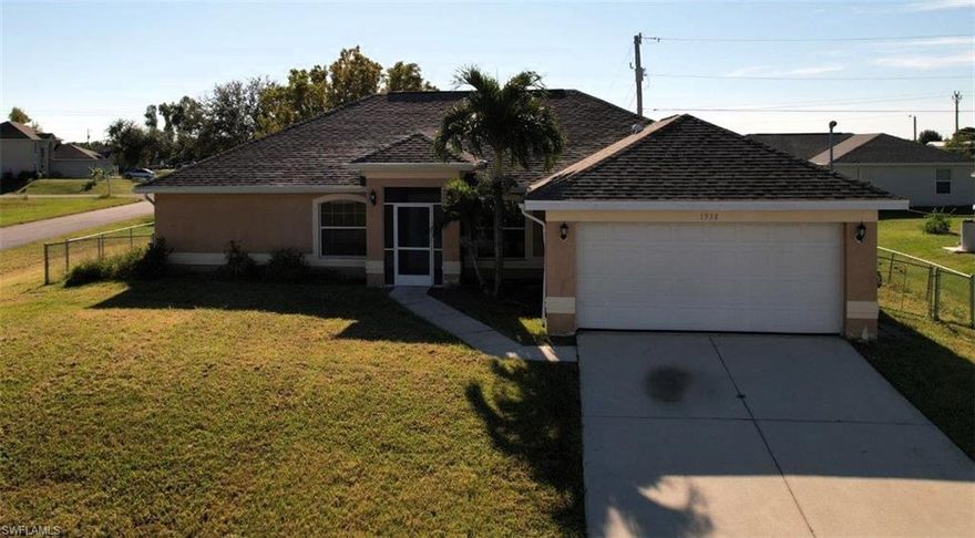 , Move-in ready 3 bedroom, with 2 open dens 2 bath home with a large lanai and open floor plan with split bedrooms, separate in residence laundry, and a 2-car garage. This home has a new roof in 2023, New Carpet Air Conditioner was replaced in 2020, well pump replaced in 2016 .  Additionally this home has 400 Amp service with heavy Duty meter box and double disconnect.  Perfect for your Florida residence or as an investment home. No HOA.