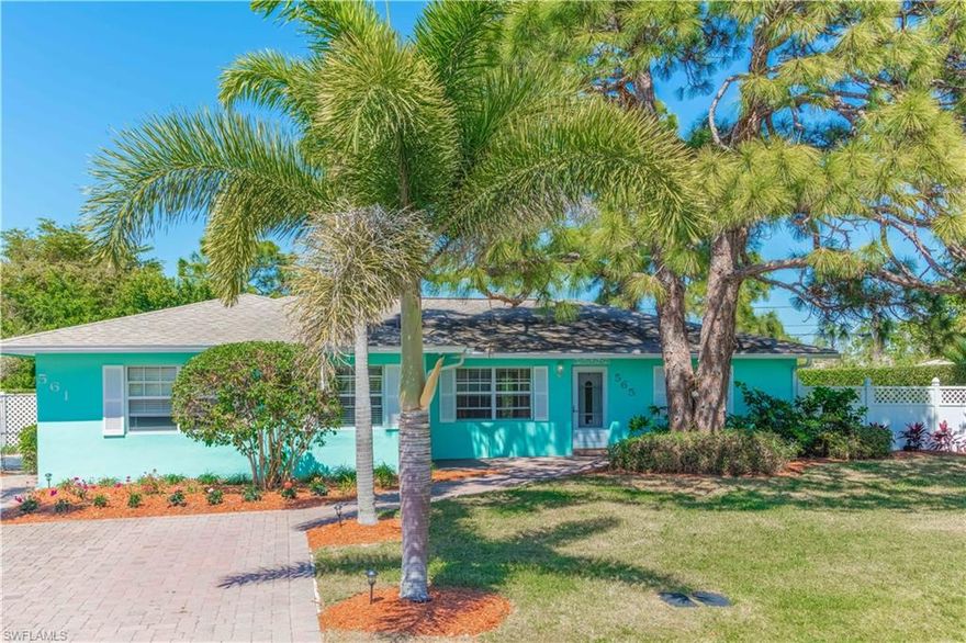 Looking for the perfect investment? Here it is, west of 41 on the 500 block in the desirable community of Naples Park. Just a 10 minute walk, or 2 minute drive to beautiful Vanderbilt Beach. Close to the infamous Mercato with shopping, dining, entertainment and Whole Foods. This well maintained duplex (1,879 total square ft), which shows more like a single family home, has great “curb appeal” and sits on a beautiful fenced double lot. Each unit has 2 bedrooms and one full bath, stainless appliances, their own designated air conditioner, water heater, and laundry hook up. (unit #565 has washer and dryer and screened in lanai)  In 2005 impact windows were installed. Don’t miss out, bring your buyers!! This property is priced to sell!