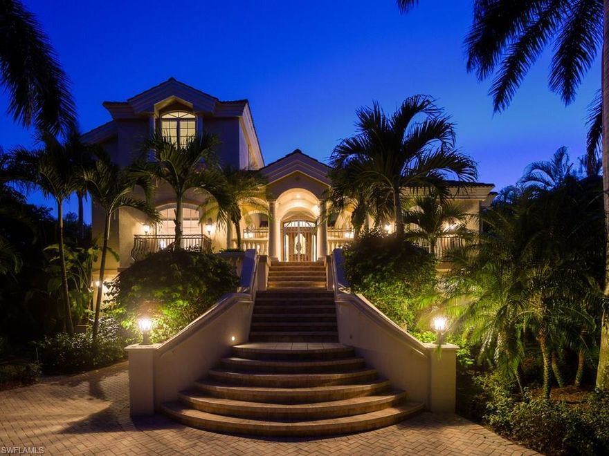 Stunning architectural quality on premier Gulf Frontage. 3 private suites, nursery, large den (possible BR), office & powder room. Upper level master retreat w/gorgeous tray ceilings, his & her baths & closets, sitting area, morning kitchen, sundeck & screened lanai. Upscale kitchen cabinetry, solid surface counters, marble flooring, double ovens, Sub-Zero, Bosch dishwasher, breakfast bar & pantry. Refined well-crafted touches & custom built-ins accent this sophisticated Mediterranean design. Beautifully landscaped grounds & dramatic views!  “Pao Lope” decks. Elevator to all floors. Vantage system. Concrete pilings, large garage & storage. 3 zone a/c. Pool and spa! Incredible sunsets!  On the Beach!