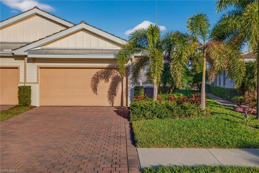 *May '26 - Nov '26 is 4k monthly* This stylish 2 bed+den, 2 bath, "TURNKEY" villa is now booking Dec '26 through April '27 - Designed for those with refined taste, the home offers a modern coastal aesthetic complemented by ALL NEW QUALITY FURNISHINGS and thoughtful upgrades throughout, and an EV charging station in the garage. The open living space features zebra-style blinds, a charming shiplap accent wall for added coastal flair, and a seamless flow of the kitchen, dining and living area, ideal for everyday living or entertaining. The primary suite offers a spacious his and hers walk-in closets and a master bathroom with an oversized shower and dual vanities. The guest bathroom has been upgraded with a new glass shower door, adding a fresh, contemporary touch. Enjoy Florida living year-round in the screened lanai, completed with patio furniture and a BBQ, perfect for afternoon grilling and relaxing nights. This move-in-ready villa makes an effortless transition for the next resident. Naples Reserve is known for its exceptional amenities, including a resort-style pool and lap pool, man-made beach with beach volleyball, a cozy firepit with adirondack chairs for cooler nights, BBQ grilling area, bocce ball, tennis and pickleball courts, two dog parks, a small fitness center, and a children’s play area. Other exciting additions include a NEW expanded tiki bar, kitchen, and restaurant which is scheduled to open in April of 2026, creating an exciting social hub for all residents! Ideally located just 15 minutes from Marco Island beaches, minutes to Publix, shopping plazas, and local dining, and approximately 20 minutes to Downtown Naples and 5th Avenue for shopping, dining, and entertainment.