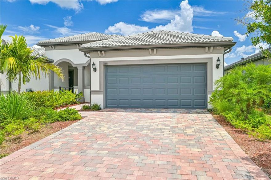 GOLFERS DREAM VILLA in the highly sought after RIVER HALL COUNTRY CLUB. This is a income generating home with rentals in place for next
season! Enjoy a day of bundled golf and then unwind on your SW facing, extended lanai with LAKE VIEWS. The Ellenwood floor plan offers the
perfect blend of MODERN DESIGN and LUXURIOUS living. This thoughtfully designed split floor plan includes 2 spacious bedrooms, a versatile
den, 2 bathrooms, and a 2-car garage with epoxy finish. The kitchen features upgraded granite countertops, solid wood cabinets, stainless steel
appliances, and a chic tile backsplash. In the spacious owner's retreat you will find a large walk in closet, dual sinks, tray cieling and lake views.
Enjoy the total peace of mind that comes with owning a new construction home. (NO flood insurance required) Living in River Hall Country Club
means embracing a bundled golf and resort lifestyle. Enjoy the 18-hole Davis Love III masterpiece course, and indulge in the amenities at the
Country Club clubhouse, which features the Caloosa Grille, a bar, and a golf shop. The community also offers a resort-style swimming pool,
Bocce courts, Har-Tru tennis courts, Pickleball courts, and an Activities Director who ensures there's always something exciting happening. This
home is a perfect choice for those seeking a blend of luxury, comfort, and an active lifestyle. Great rental potential. Schedule a showing today!