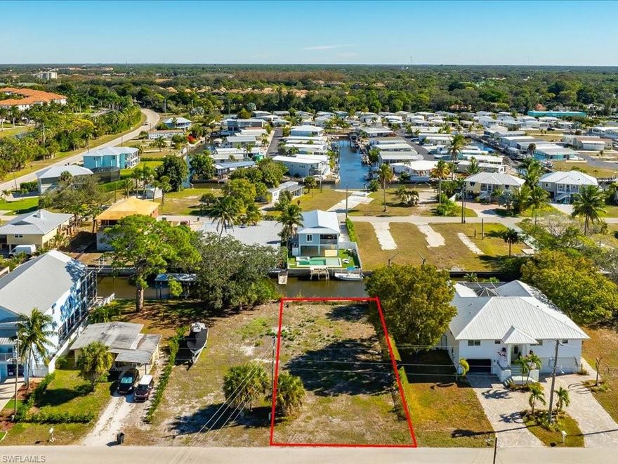 RARELY AVAILABLE DIRECT GULF ACCESS LOT IN ESTERO BAY SHORES!!!! This property is ready for you to come and build your Dream Home. Brand NEW Seawall! Do not miss this opportunity to own a property with Direct Gulf Access. Can build up to 35'. Recently Graded. NO HOA, City sewer and water, no special assessments. About a 6-7 minute boat ride to feet in the sand. Typical boats in the neighborhood are pontoons and fishing boats up to about 25'. Canals went thru an intense dredging project a few years and just this year again.No issues navigating these canals but of course low and high tides should be understood by any boater. Feel free to walk it.