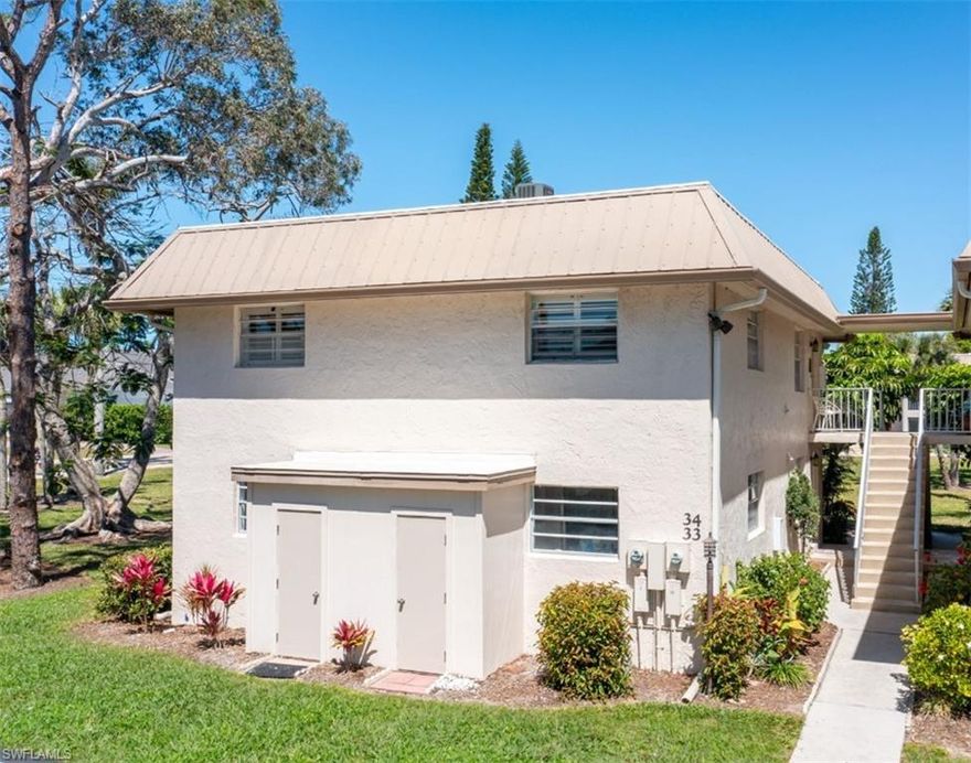 Experience the quintessential Naples lifestyle in this stunning second-floor corner unit in the highly sought-after Royal Bay Villas community. The mortgage is assumable at 5.2%. Perfectly situated just across from the prestigious Royal Harbor, this meticulously maintained 2-bedroom, 2-bathroom residence offers the ideal blend of coastal luxury and modern convenience. Living here means you are just 5 minutes away from the world-class dining, boutique shopping, and vibrant entertainment of 5th Avenue South, and only moments from the white sandy beaches of the Gulf.  Non-gated, low-density community near Royal Harbor. Featuring a brand-new AC unit (installed July 2025), in-unit laundry, and impact-resistant features for total peace of mind. Corner Unit Privacy, enjoy extra windows that bathe the open-concept living space in natural light. Sold turnkey furnished, this home is ready for immediate enjoyment or as a high-potential seasonal rental.