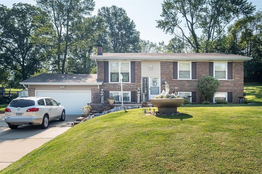 Not your ordinary large split foyer on over 1 acre. Close to everything! 3 bedrooms, 1 1/2 baths on the main level along with living/dining and kitchen with tons of storage and counter space. Deck off the kitchen leads to private back yard and pool area. Lower level has additional sleeping areas, full bath, family room and utility area. Oversized garage has plenty of room for cars and a workbench. All pool equipment stays as well. Extra parking for entertaining, camper, boat or whatever you have.  All appliances, TV's and some decor items convey.  Might be the only home of its kind on such a large lot in Arnold.  Open House scheduled for Sunday, March 27th from 12 - 2pm but don't wait until then.  It may already be gone.