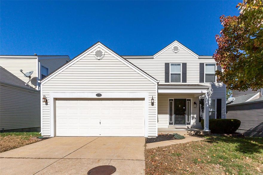 Cute and bright 2 story house with 3 bed ,2.5 bath and finished walk out basement conveniently located in quiet street, Minutes  toH141,H44 and H270, close to shopping centers,gas stations, county library and beautiful castlewood state park; within walking distance to Ballwin KinderCare and Oak Brook Elementary School. House facing south means less shoveling needed in winter as sun shines directly on the front porch.Subdivision offers public swimming pool and public basketball hoops.Open floor plan in the first floor offers lots of space.Bay windows offer scenic views, and the house gets plenty natural lighting in all rooms and walk-out basement! Lots of storage area in the house, Separate entrance from kitchen to garage,Vaulted ceiling in master bed room, a roomy walk-in closet, and great views as it sits at the highest point of the house-   newer roof , newer AC for peace of mind! Property to be sold as is, seller will not do any repairing and inspection.