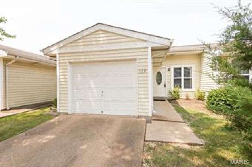 Enjoy easy condo living in this quiet neighborhood close to 141 making highway access extremely convenient. The low monthly fee of $51 per month includes a neighborhood pool and exterior landscaping maintenance. This attached villa style home is great for a buyer who desires the feel of a house but doesn't want a lot to maintain. Interior recently painted in neutral color and new window treatments. One car garage is attached and the open floor plan is open and bright. Efficient and functional kitchen makes cooking easy with just steps between the stove and frig and has stainless appliances and is well lit with a skylight. Refrigerator, washer and dryer stay. Master bedroom has a large wall of closet space and with the second bedroom shares a full bath on main level. Downstairs is the large family room, full bath, laundry and storage. This level would work for a person to have their own living space. The lower level walks out to large private patio. Plenty of extra parking available. Location: End Unit