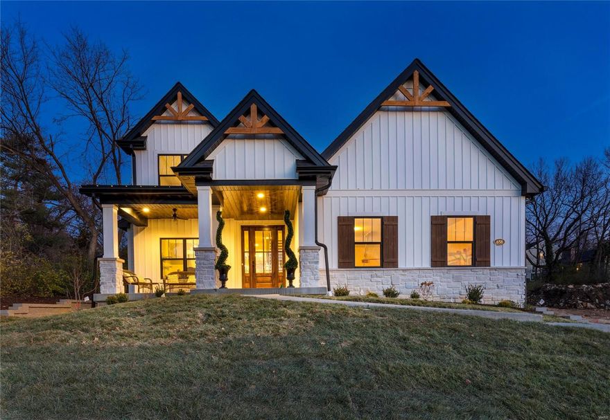 The stunning view from this almost-unheard-of-front-porch is one for the ages. No matter what you choose to do, it will be your new favorite spot! Don’t think for a moment that the rest of the home isn’t vying for your attention though. As you enter the 8’ mahogany front door, the abundance of natural light highlights the luxurious features within; coffered ceiling, job-finish hardwoods, well-crafted millwork, custom Kitchen… Gathering spaces and bedrooms adorn each level of the property. The primary suite on the main level includes one of the most generously sized walk-in closets around. The 2nd floor connects 3 bedrooms to a huge Loft, and the lower level provides 2 additional sleeping spaces/offices just past the Rec Area. Main AND 2nd floor laundry, built-in speakers inside and out. And location? Couldn't be better. After playing on the 2/3 acre lot, if looking for something else to do, you can always walk to West County Mall to return those holiday gifts that just didn’t work!