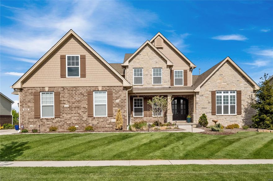 Beautiful 1.5-story home, like new only 3 years old! Situated on a beautiful level lot, backing to walking trails,  with extensive landscaping and a waterfall feature. Enter to find gleaming wood floors & 9ft ceilings on the ML. The foyer is flanked by the dining rm with a coffered ceiling and vaulted office. The great rm boasts 11ft ceilings & a wood-burning fireplace. The heart of the home is the gorgeous kitchen with quartz countertops, a large center island, stainless steel appliances, double ovens & an adjoining breakfasts rm with access to the covered deck & a sitting rm. The master suite features wood flooring, a coffered ceiling, a walk-in closet & a full bath with double sinks, a soaking tub & an oversized walk-in shower. 3 bedrms, 2 full baths & a bonus rm complete the UL. The walk-out LL, with roughed-in plumbing, is ready for your finishing touches. Additional features include a 3 car side entry garage, covered composite deck, zoned HVAC, central vac system & much more!