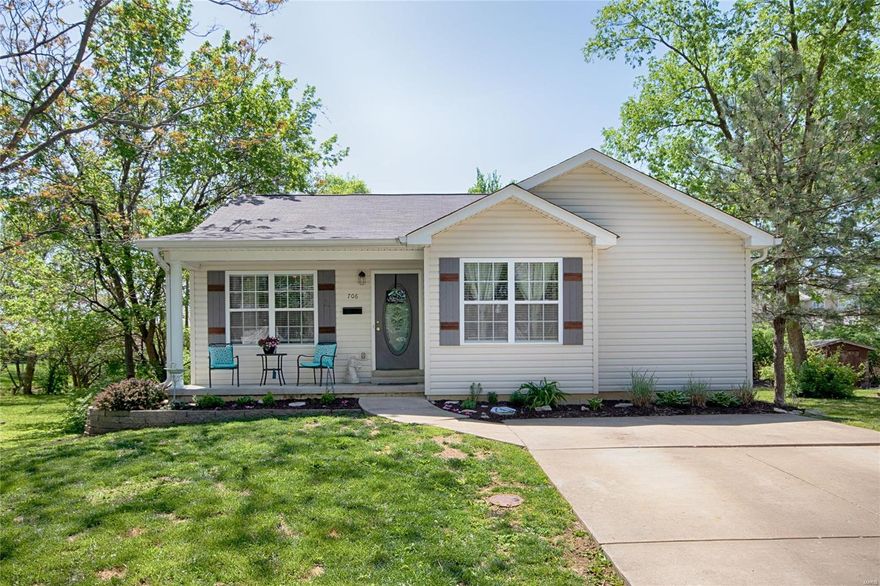 Fall in love with this adorable Ranch home in very convenient Wentzville location! Darling curb appeal & landscaping! Open floor plan with soaring vaulted ceilings! Master bedroom with full bathroom & walk in closet, two more large bedrooms, another bathroom, & a full lower level with rough in bathroom that is partially finished just waiting for your finishing touches! This is a great opportunity to make this house your own with instant added value! Updated kitchen with breakfast bar & top of the line newly installed appliances. Ceiling fans in each room, 6 panel doors & fresh neutral paint throughout. Walk out to your large tree lined level backyard with rock patio you will love to use for entertaining your friends! Maintenance free exterior with gorgeous shutters & cozy covered porch. Great highway access & close to restaurants, shopping, & all that Wentzville has to offer! Schedule your appointment to see this home before it's gone. This Wentzville GEM will SELL FAST!