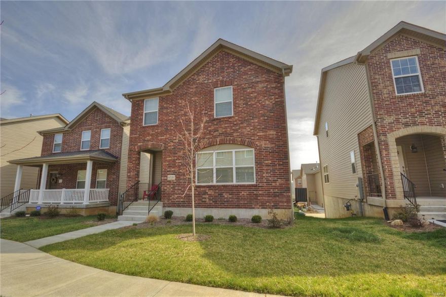 Here's your opportunity to live in a new home in a sold-out community! This three bedroom, two and half bathroom home is in a great location just moments from Grant's Farm, schools, Grant's Trail, and the new St. Louis County Library branch. Currently under construction, this home will feature a spacious, open layout that's perfect for entertaining! A large living room takes you to the family room and beautiful kitchen with stainless steel appliances, granite counters, 42" cabinets, and a breakfast bar! The kitchen leads into the dining room. Upstairs, you'll find convenient 2nd floor laundry, a master suite, plus two more large bedrooms and a full bathroom. The back deck overlooks the pond and common ground -- a wonderful view! Don't miss out on this wonderful home! Available after 4/13/2017.