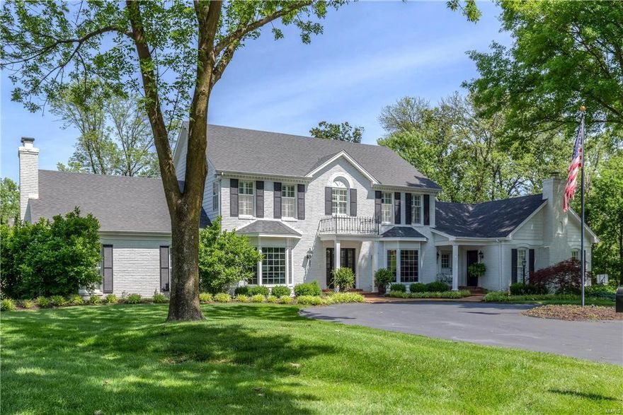 Spectacular 1.5 Sty in premier neighborhood! Prominently situated at the end of the cul-de-sac, this stately brick home with impressive covered porch entrance & impeccable landscaping makes a stunning entrance. Gracious hardwood foyer leads to private study with built-in bookcases, elegant dining room & step-down great room with fireplace, wet bar & French doors that open to spectacular lanai. State-of-the-art kitchen with granite countertops, maple cabinetry, professional quality appliances & built-in breakfront adjoins light-filled breakfast room. The master bedroom suite offers an appealing retreat with fireplace & luxury bath. Additional guest suite with private entrance includes family room, bedroom & full bath. The 2nd floor extends the living quarters with 4 generous sized bedrooms & 2 Jack n’ Jill baths.  Professionally finished Lower Level features recreation room, game room & full bath. Gorgeous 1+ ac grounds include lanai with stone fireplace, salt water pool & 3-car garage. Additional Rooms: Mud Room