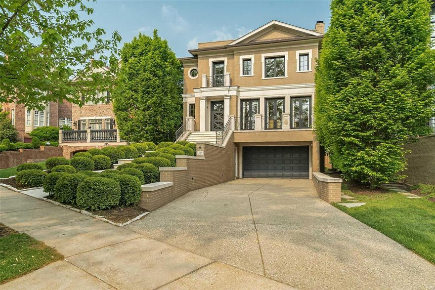 You’ll love coming home to this elegant and stylish Old Town Clayton residence! Designed by architect Dick Busch, this 12 yr old home was built with only the finest materials and boasts many luxurious features, including an elevator, chef’s kitchen with subzero & wolf appliances, & Savant technology.
The formal living room with box beam ceiling and dining room are perfect for elegant entertaining. Spacious family room with gas fireplace & built-in bookcases opens to a covered terrace overlooking the private back yard-perfect for enjoying a peaceful cup of coffee or relaxing after a long day.
Master suite with spa-like bath, second floor laundry, office & two additional bedrooms with en-suite baths.  Lower level media/exercise room with full bath. (could be converted to 4th bedroom if needed). 4 car tandem garage & inground sprinkler system. This is an amazing opportunity to own a one-of-a-kind home in prime location-within walking distance to restaurants ,shops, businesses and parks.