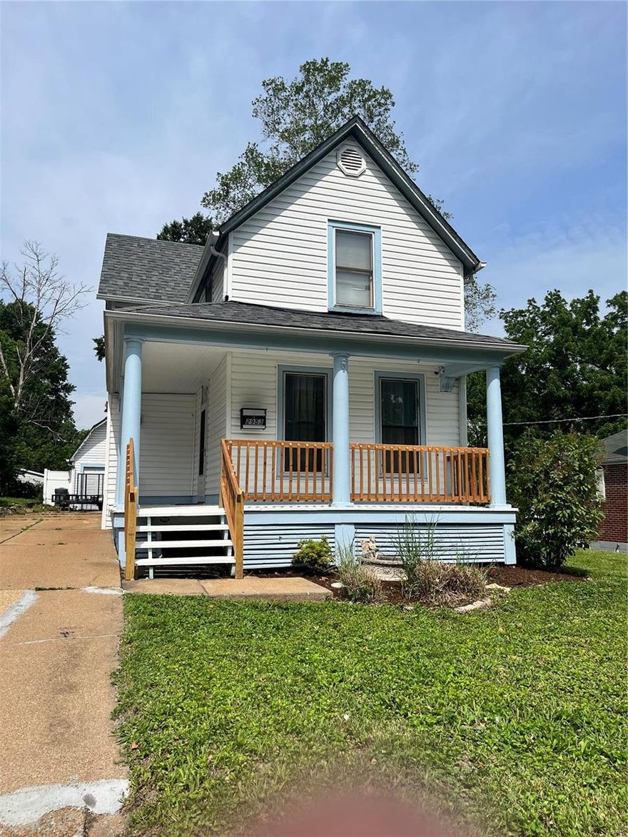 Welcome home. This house has great curb appeal with a large wrap around porch. Once inside you will find many updates, including new vinyl plank floors throughout, with some new larger baseboard. The kitchen has a lot of great counter space. Some other newer additions include, gas range, HVAC, dishwasher. The main floor bathroom has a double bowl, adult height vanity and a very nice jet tub. Other features and updates include crown molding, recessed lighting in kitchen, 6 panel doors, whole house attic fan, ceiling fans in all rooms, and a screened in porch off the kitchen. You won't have a problem with storage in this house as there is great cabinet and closet space.  Outdoors you will find a long driveway that leads to an oversized barn style 1.5 car garage that has a huge loft above with an outside entrance to the loft. This is definitely one you won't want to miss in this quiet established neighborhood, walking distance to parks and very close to highway 170.