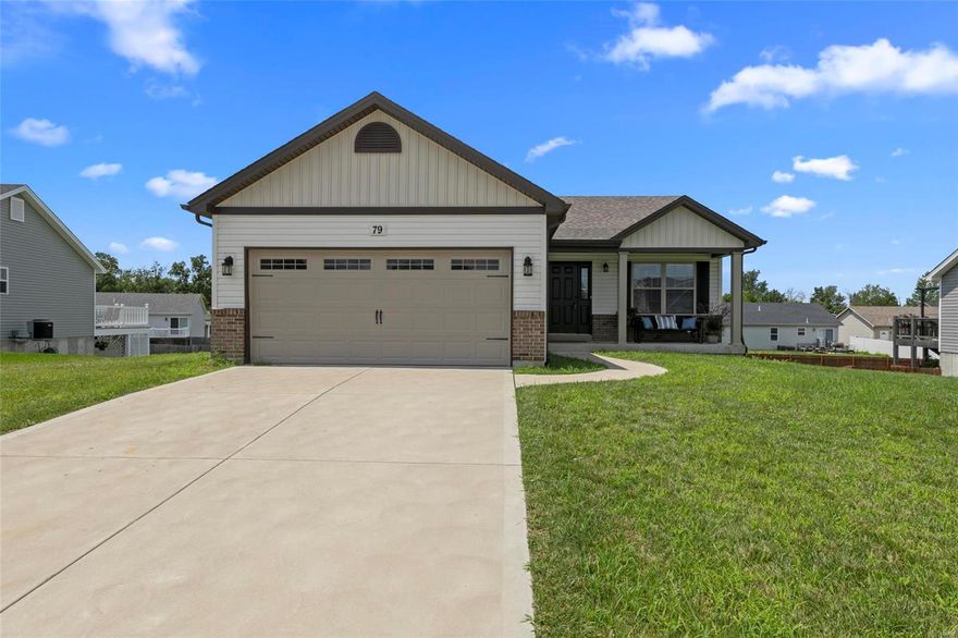 Move-in ready ranch with desirable open floor plan w vaulted ceiling. Stainless steel kitchen appliances. NEW flooring in the living room/hall/master. NEW carpet in bedrooms. Professional paint throughout. The master has TWO closets. The master has a must-see tray ceiling w crown molding. Main floor laundry. Two car garage. Enjoy coffee on the deck that overlooks a large backyard. Unfinished walk-out basement w egress waiting for your finishing touches.