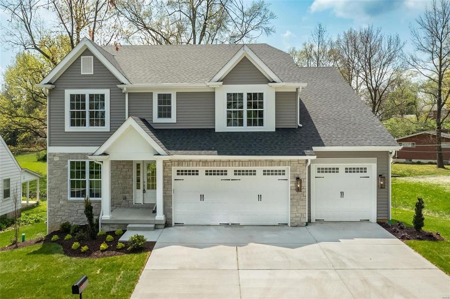 What an amazing opportunity to own a new home in Olivette for under $1 million!  This home has 3.002 sq. ft. plus a full walk-out bsmt roughed-in and ready for finishing.  9328 Kenneth sits at the end of a newly paved street and has an amazing 1/2 acre, deep lot that looks like a park with a creek(and it backs to an actual park; Olivette's Villa Park). Inside, this home has the top-of-the-line finishes including quartz, stainless, and solid wood floors.  As you enter, there is a flex-room that can be an office or dining room. The kitchen includes a large center island and wet bar. There is a mud room with lockers that leads to the 3-car, oversized garage and a walk-in pantry.  Off of the kitchen is a beautiful screened porch and deck.  Upstairs, the master features coffered ceilings, 2 walk-in closets and a bath with double vanities, soaking tub and separate shower. There are 3 other bedrooms upstairs including a jack-n-jill bath and separate en-suite, a loft area and a laundry room. Additional Rooms: Mud Room