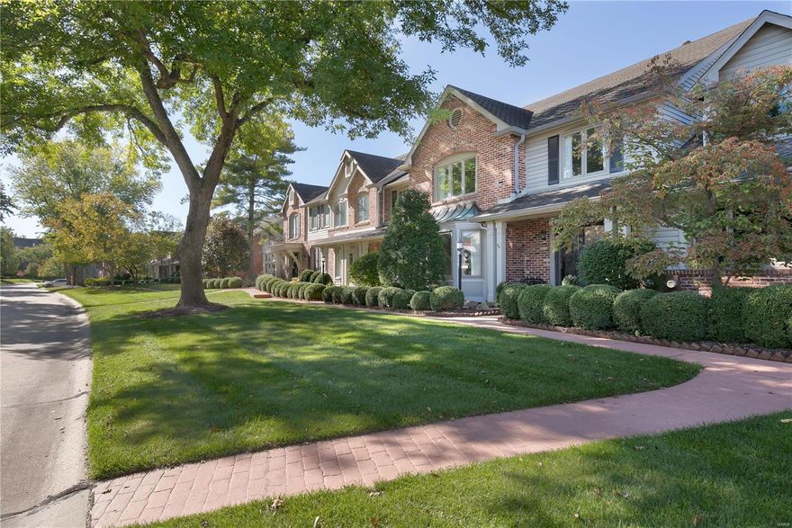 Conway Meadows is a private and serene gated community in the heart of St. Louis’ central corridor.  Quiet and charming brick traditional townhomes surrounded by beautiful mature trees, landscaping and lawns.  The photos speak for themselves.  The rooms in this well laid out townhome are large and bright.  New carpet throughout.  Hardwood floors.  Wonderful fireplace in the family room.  Very spacious throughout.  The private patio awaits.  Large two car garage.  The neighborhood comes with tennis courts, pool and clubhouse.  Basically a “Country Club”!  All the amenities of a high end condominium.  Building exteriors kept by the association.  Landscaping, trash services, etc. are all taken care of so you do not have to lift a finger.  Minutes from Highway 64 and the hospitals.  A terrific location.  Turn this wonderful unit into your dream home. Location: Suburban
