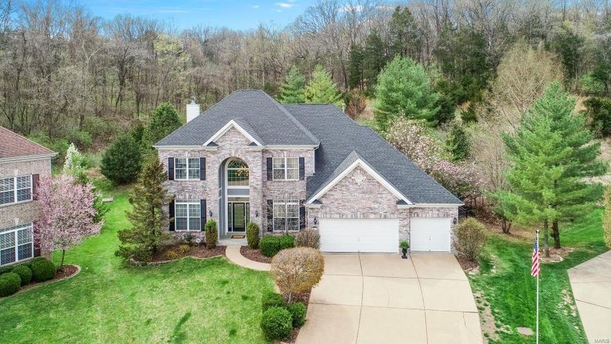 Spectacular custom 2sty w/in-ground pool, 1+ acre cul-de-sac lot, in Pine Ridge Trails! 4 Bd/3.5 Bth w/4200+ sqft of living spc w/finished LL! 2sty Foyer flanked by formal Dining & Living Rms; spacious Family Rm w/large atrium & FP w/built-ins. Chef’s dream Kitchen w/custom cabinets, SS appliances, walk-in pantry & adjoining Breakfast Rm. Lovely Powder Rm & Main Flr Laundry! 2nd Flr finds huge coffered Master Ste, sitting area, gas FP, built-ins, walk-in closet & luxury Bth (updated 2015) w/Jacuzzi tub w/columns. 3 add’l Bds & hall Bth w/custom double sink vanity & travertine floors! Finished LL includes Rec Rm, Bonus Rm, full Bth & extra storage. Highlights: Brazilian Koa wood floors, newer roof, gutters/guards (2015), custom millwork, alarm, sprinklers, zoned HVAC, professional landscaping & 3-car garage. Relax outside on the large patio w/island bar w/built-in grill & sink, or in the beautiful pool (significant updates 2015-2019)! Amazing home for entertaining! Rockwood Schools!