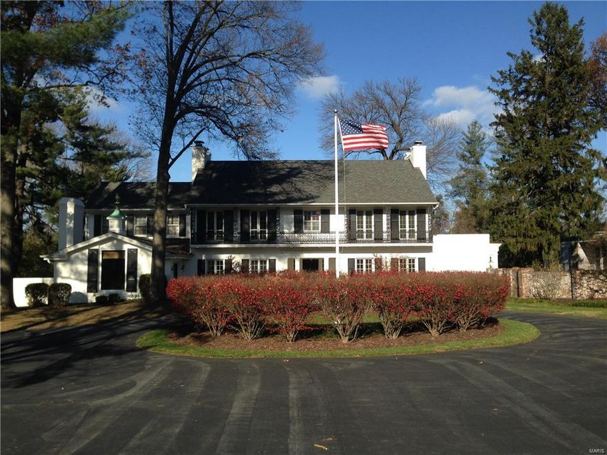 Once in a lifetime opportunity to purchase classic Ladue property on private secluded 4+ acres. Quiet setting in the heart of a most prestigious area where deer roam and the tranquil setting resembles a rural country home that's convenient to everything. House is in great condition and could serve as a great place to be while building on another portion of the lot. A Timeless Design.  Lots of options, great price! Rarely Available-Life is too short to settle for anything else! Survey is attached. Drone Video Attached!  Enjoy!