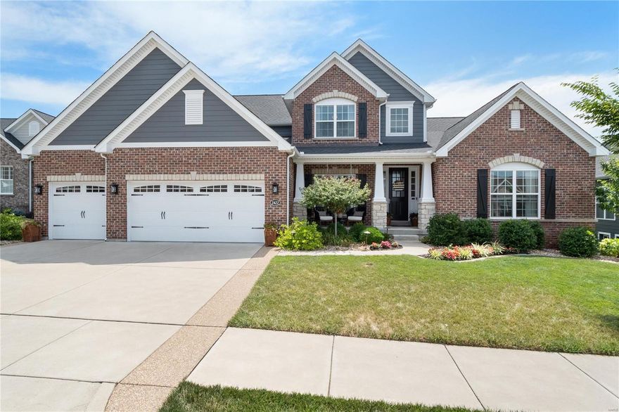 Spectacular home, fantastic location! At only 4 years old this 4 bed, 3.5 bath, 3,825 s/f, home features a main floor primary suite & todays most desirable finishes. The gourmet kitchen boasts on trend custom white cabs, tile backsplash, granite counters, apron sink, walk in pantry & large accent center island opening to sunny breakfast rm w/ custom dry bar. Great rm w/ 11' ceiling sports an incredible gas fireplace flanked by custom built ins. Primary suite is a dream w/ stunning accent wall, walk in closet, luxurious bath w/ double vanities, gorgeous custom tile walk in shower, & soaking tub. The UL features 3 bedrms w/ walk in closets, 2 full baths, & enormous rec rm, perfect for kids & teens. Outside you will find a maintenance free deck overlooking the fully fenced yard w/ stamped patio & built in firepit. Other features include James Hardie siding, main fl laundry w/ custom cubbies, built in speakers, oversized 3 car garage, sprinkler syst, deep pour walk out LL w/ rough in. Wow!