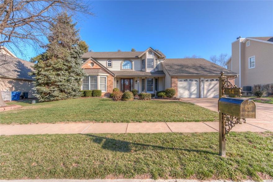 Incredible 1.5 story home on a nice level cul-de-sac lot with great landscaping & trees.  Nice open floor plan.  Kitchen has oak cabinets, planning desk, & center island.  Breakfast room has French door to the patio.  Main floor laundry.  Separate dining room with bay.  Greatroom is 2 sty and open to the loft.  Gas fireplace with brick surround.  Tall windows with half moon windows above.  Stain package on the doors & trim.  Master bedroom is on the main floor.  Luxury master bath with separate shower & tub, dual sinks.  Upper level includes 3 br's, full bath, & loft.  Roof - 2016, Furnace & a/c - 2007: water heater - 2010.  Call agent to tour today!