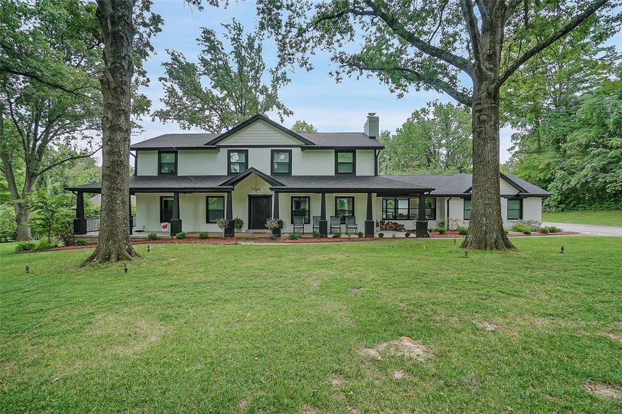 Meticulously maintained and elegantly designed newer 4 bed, 6 bath newer construction in the highly sought after Ladue School District! This home has over 4,500 SF of living space & sits on a corner lot in a quiet neighborhood. Details throughout the home include beautiful wood flooring, wainscoted walls, 8+ ft ceilings, 2 woodburning fireplaces, main floor laundry & 3 car side entry garage. The remarkable kitchen boasts stainless steal appliances, custom white cabinetry w/ hidden walk-in butlers pantry, oversized center island, double oven & custom tiling. Main floor master has its own suite with raised height double bowl vanities, large soaking tub and separate walk-in shower. The master also has its own access out to the private porch. Living room, dining room & den all on the main level giving plenty of space to spread out. The upper level has 3 great size bedrooms with their own full baths! Lower level is finished with a family/rec/gym area & still has plenty of room for storage. COOL: 14 SEER+