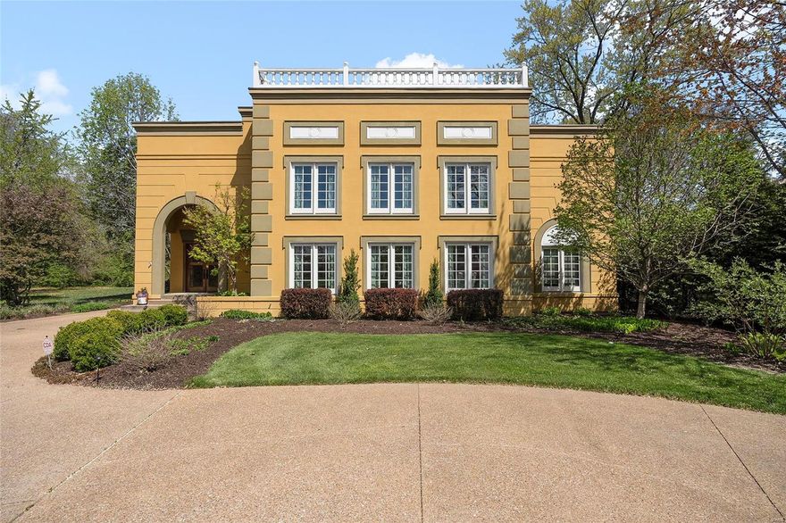 Stately, neoclassic inspired, newer construction home across from Forest Park in the fabulous CWE. Gracious circle driveway with fountain. The front door opens to sweeping staircase & 2-story ceiling in foyer, 2-story ceiling in formal LR centers around interior courtyard complete w/ splash pool, fountain & outdoor seating. Formal dining room opens to palatial, epicurean kitchen w/ large island, high-end stainless steel appliances, breakfast room w/ frplc., butler's pantry w/ ice maker & wine chiller opens to very large family room addition & solarium complete w/ heated floor.  1st floor primary suite with spa-like primary bath w/ large walk-in shower & soaking tub.  Palatial walk-in closet.  2nd floor features 2 add'l bdrms, upstairs study, kitchenette with gallery walk overlooking the 1st floor.  The back yard is a tropical paradise complete w/ pool, outdoor kitchen/bar & full bath ideal for summer time entertaining.  Pergola covered sitting areas, mature landscaping + 3 car garage.