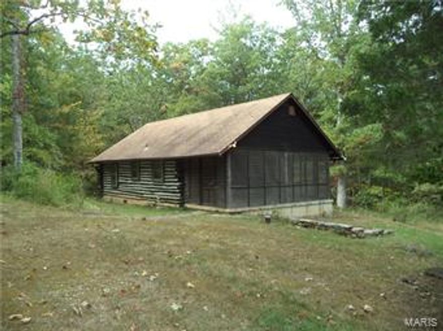 Hand crafted log cabin in the woods on 9.37 nature filled acres, hunters delight. Serene & private setting surrounds this 1.5 story log home family built with TLC. Stone, wood burning fireplace, fills the open living room, with picture window for sunlit days. Open loft offers 3 sections to place your mattress for sleep overs. Eat in kitchen with some original appliances. Main floor bdrm with closet, main floor bath has bath tub, & holds the furnace installed in 2007. Ac unit installed 2006, circuit breaker box 2008, pressure tank 2010, well pump, 1986, new septic system, October 2014. Great screened in porch is width of home great for relaxing, Organic gardening in past, no pesticides were used. Rock walk ways, concrete cellar for mechanical's.  Additional one room cabin with separate storage & concrete floor. Circle drive, peace & quiet. Weekend living or update a bit for year round living.  Look at this hidden gem. 24 hour notice to show, agent accompany. Hanging lights do not stay.