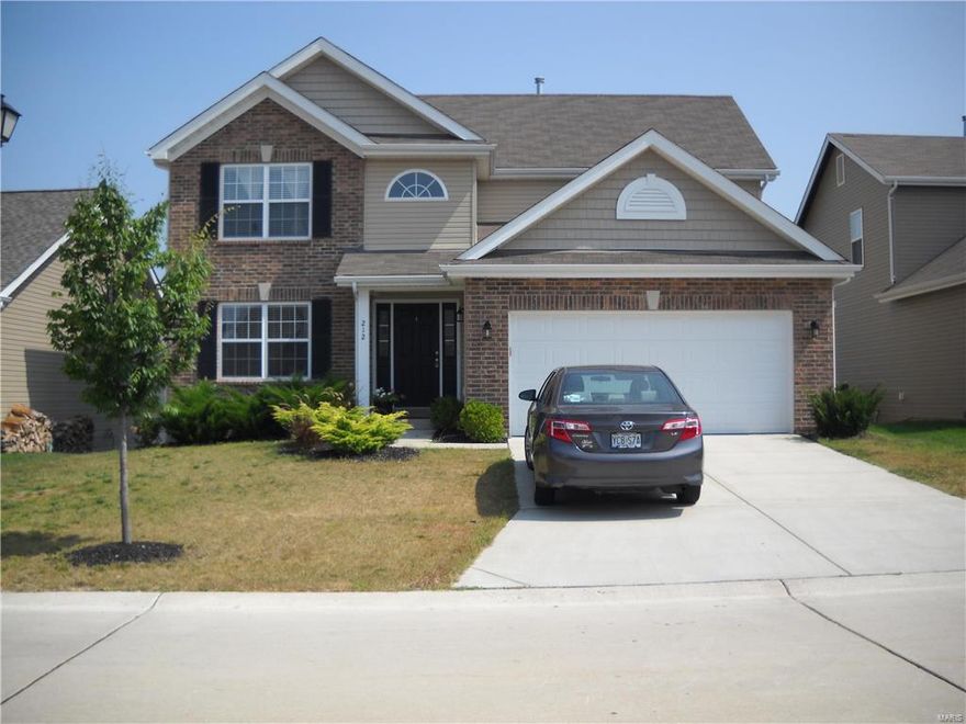 WHAT AN OPPORTUNITY TO LEASE A 5 YEARS NEW HOME! THIS IS LOCATED IN A GREAT SUBDIVSION IN ST. PETERS WITH EASY ACCESS TO ALL HIGHWAYS AND NEAR SCHOOLS! THIS LOVELY 2 STORY HOME HAS 4 BEDROOMS, 2 BATHS AND LOOK OUT WINDOWS IN THE BASEMENT. YOU'LL LOVE THE FORMAL DINING ROOM FOR ENTERTAINING AND THE GREAT ROOM HAS A LOVELY GAS FIREPLACE AND IS OPEN TO THE KITCHEN WITH UPGRADED CABINETS, CENTER ISLAND AND HARD WOOD FLOORS! GREAT MASTER BEDROOM WITH VAULTED CEILINGS, LUXURY MASTER BATH WITH DOUBLE SINKS, SEPARATE TUB AND SHOWER AND HUGE WALK IN CLOSET. LOVELY OPEN STAIR CASE IN THE FOYER WITH HARD WOOD FLOORING AND SPACIOUS 2 CAR GARAGE. THIS HOME HAS MANY UPGRADES THROUGH OUT, UPGRADED LIGHTING, APPLIANCES AND FLOORING. SEE THIS HOME BEFORE IT IS GONE!