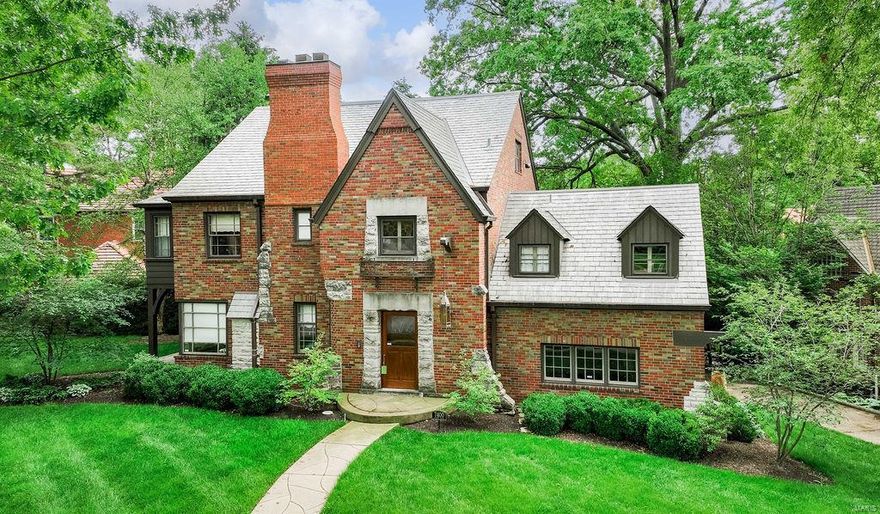 Gorgeous curb appeal and exceptional architectural details are hallmarks of this grand one-of-a-kind Clayton home featuring 4 bedrooms, 3.5 baths. Enjoy the fresh neutral decor, pretty wood floors, unique archways, crown molding, ceiling medallions, rich natural woodwork, and stained glass windows. Impressive fireplaces enhance both the LR and the newly carpeted LL Rec rm.Spacious primary bedroom with large unique retro ensuite bath. A glassed in bonus room/sun room opens from both the primary bedroom and 2nd bedroom. BR 2 & 3 share a "Jack & Jill" bathroom while the private 4th BR has an ensuite bath. Breakfast rm has a bay window plus bullt-iin cabinets and drawers. Enjoy the outdoors on the delightful covered side porch opening off the LR & DR, plus a spacious deck off of the kitchen. Attached 2-car garage & extra driveway parking. Total sq ft of 3316 sq ft includes 2nd floor enclosed bonus rm/sun porch & lower lever recreation rm. Very walkable prime Clayton location.