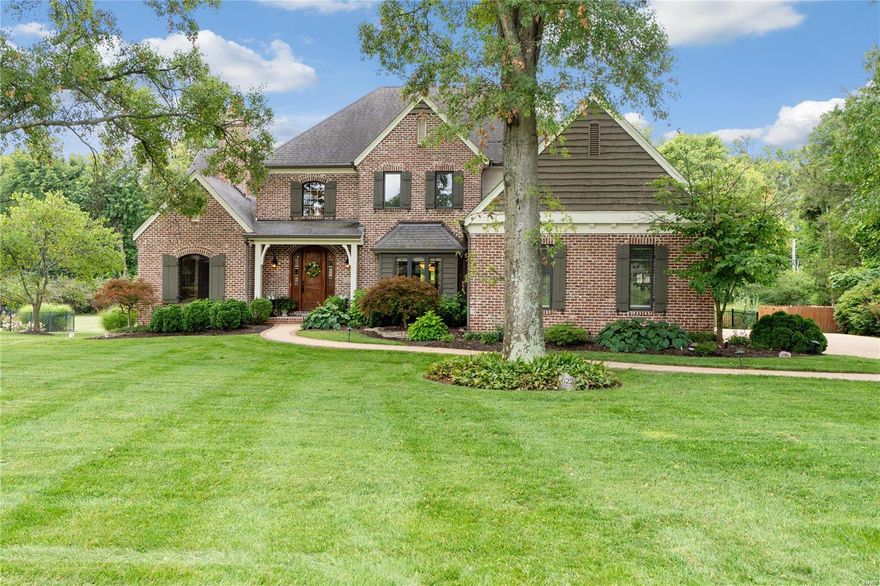 WELL MAINTAINED HENNESSEY HOME! Masterpiece, elegance & comfort. Grand entryway leads to Great Room, cathedral ceiling adorned by wooden beams. Striking stone fireplace, oversized French doors on either side leading to terrace. Built-in bookshelves create cozy, impressive ambiance. Kitchen with high end appliances, spacious center island, convenient Butler pantry to Dining Room. Main level Primary Suite with see-through fireplace to office. Primary Bath, CUSTOM his/her closets, granite countertops/heated floor, separate tub/oversized steam shower. Upstairs, 3 bedrooms; 1 room with bathroom & 2 with shared bathroom. LL has entertaining space, bar/refrigerator/microwave. Additional bedroom & full bathroom. LL boasts exercise room. Outside oasis, saltwater pool, CUSTOM POOL HOUSE, Sunbrite TV in covered sitting area. Pool house bathroom climate controlled. BUILDER special feature, bridge over creek enter woods with secluded firepit. Home offers luxury living at its finest! WELCOME HOME!