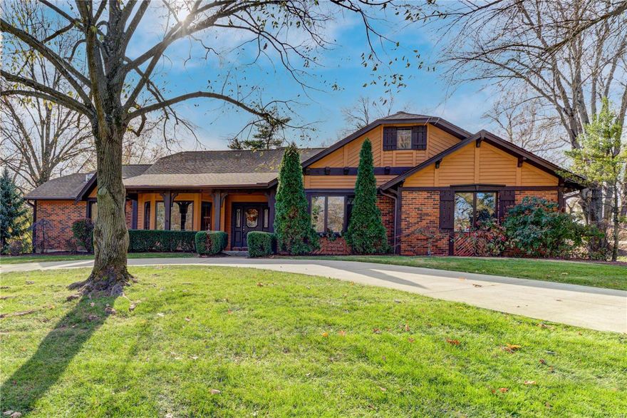 Welcome home to this exceptional 3+ bedroom, 3 1/2 bath ranch in desirable Town and Country. Some of the exciting features include: Spacious foyer with ceramic tile opens to a great room filled with light and a brick see through fireplace shared with a cozy sitting area; updated gourmet kitchen with high end appliances, desk and granite counter tops; expansive dining room; vaulted and trayed ceilings; extensive moldings throughout, updated baths; finished, walk out lower level with wet bar; screened porch; 4 car garage; pool and patio. All on a one acre lot. Perfect for one level living, entertaining and living the good life! Put this on on your must see list.