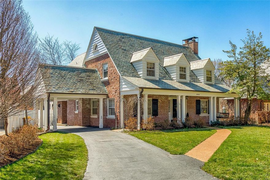 Incredible opportunity awaits you in Clayton's desirable Polo neighborhood! Exquisite Cape Cod has a center hall plan with beautiful architectural details. The 1922 integrity of this home is intact but there are many thoughtful updates. Living Room has a fireplace and opens to a 22 x 9 Sun room for easy entertaining. Kitchen has custom cabinetry with top of the line stainless steel gourmet appliances which opens to a Family Room with a fireplace. Dreamy master bedroom has a fireplace and newer custom walk in closet and bath! The recently renovated lower level has a wet bar, fridge, dishwasher and versatile full bath - perfect for extra guests, kiddos and pets. The rear terraced hardscaping is magazine quality. All of this PLUS, an electric vehicle charging unit in the garage. Additional Rooms: Sun Room