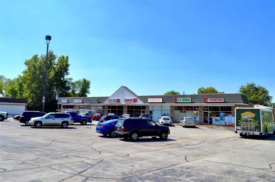 TURN-KEY RETAIL STRIP CENTER. 8 COMMERCIAL STORE FRONTS - FULLY LEASED! LOTS OF BONUS STORAGE SPACE IN THE FULL PRIVATE BASEMENTS LOCATED IN EACH UNIT. GREAT LONG-TERM WELL ESTABLISHED TENANTS! EXCELLENT CENTRAL LOCATION ON THE BOUNDARIES OF BRIDGETON, MARYLAND HEIGHTS, AND ST ANN. GREAT VISIBILITY ON US 67/LINDBERGH! LOTS OF UPDATES AND IMPROVEMENTS INCLUDING MANY NEWER: A/C UNITS, ELECTRICAL UPGRADES, PLUMBING FIXTURES, FLOORING & UPGRADED REINFORCED CONCRETE REAR STAIRS. SELLERS HAVE ALSO UPGRADED THE OUTDOOR LIGHTING AND ADDED LIGHTED SIGNS ON THE FRONT. PROPERTY IS OWNED BY THE ORIGINAL FAMILY THAT BUILT IT. TENANTS LOVE THIS LOCATION AND WANT TO STAY HERE. THRIVING BUSINESSES IN THIS PLAZA ARE SUCCESSFUL AND HAVE A GREAT REPUTATION. OPERATING AT A 9.7% CAP RATE! SEE FINANCIAL INFO FOR MORE DETAILS. Some Accessible Features Location: Corner Location, Retail Center
