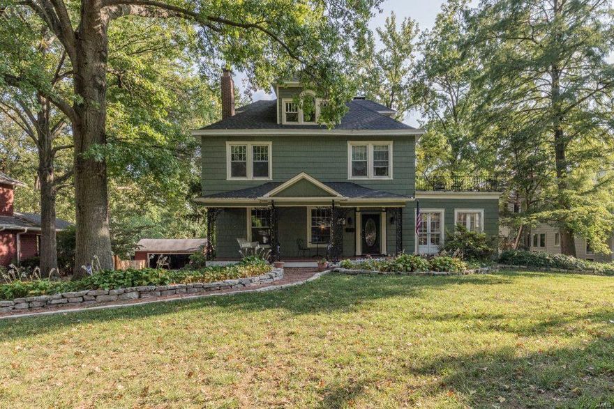 Charming 2.5sty w/wonderful detail & gorgeous lot. Spacious floorplan w/5 Bds, 2.5 Bths & over 4000+ sqft of living spc! Warm & inviting Entry, Office w/French doors, Living Rm w/WB frplc & crown molding & formal Dining Rm. Gourmet Kitchen w/42” cabinets, Silestone counters, SS appliances, wine cooler, 2 pantries, Breakfast Rm & Powder Rm. 2nd Flr boasts Master Ste w/Sitting Rm & luxury Master Bth; 2 add’l Bds w/wood floors, an add’l updated Bth & 2nd Flr Laundry! 3rd Flr finds 2 Bds & Bonus Rm! Partially finished W/O LL w/Rec Rm, bar, walk-in humidor & workshop. Highlights: new roof (2016), updated windows, zoned HVAC, tuckpointing (2017) & updated electric. Swing on the covered porch, relax on the screened in porch or gather around the fire pit & admire the partially fenced, private yard! Great location ~ walking distance to Dwntwn Old Webster & all the hot spots! Close to hwys. Top-Rated Webster Groves Schools – Bristol Elementary!