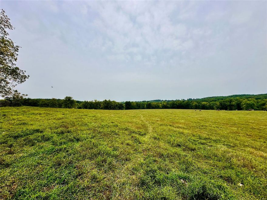 First time on the market since 1958, this 285 acre m/l cattle farm in Bucyrus, Missouri is a do not miss opportunity!  Turn down a private lane through the woods and opening into the homesite including various sheds and barns, you won't feel like you are less than 10 minutes to town.  With approximately 40% pasture and 60% woods, this is a perfect place to run livestock, hunt, and build your dream home.  Large, gently rolling pastures are ready to go for cattle with fencing and cross fencing in place.  2 large spring fed ponds and a spring fed creek provide plenty of water, too.  Located minutes from town and directly off a state highway, this farm sits in a highly desirable location and could be your legacy property.
