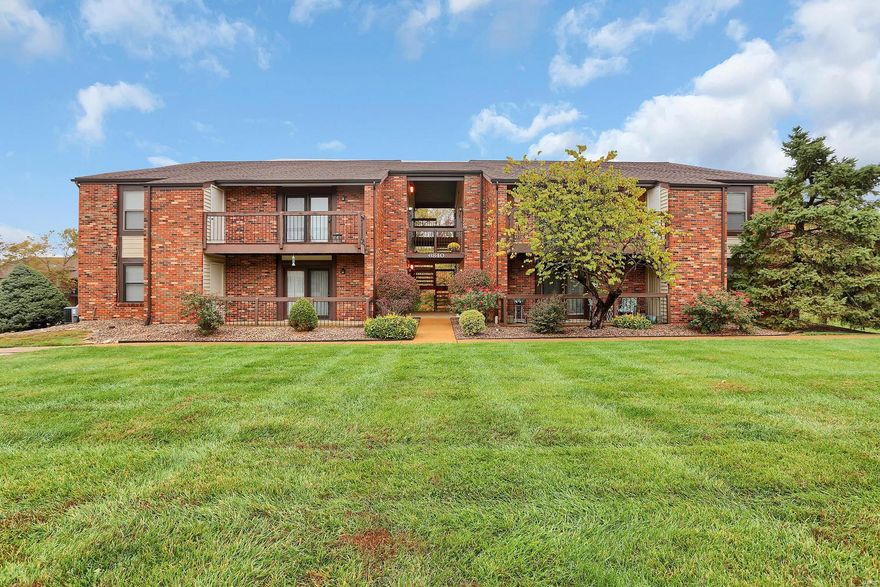 Beautifully maintained 2 bed/ 2 full bath home in the Mehlville School District. You will love the maintenance free living & all of the amenities. Ground level for convenience is a plus! Neutral paint throughout & windows keeping it light and bright. Nice size family room with sliding glass doors out to your own patio perfect for your morning coffee. Patio also has a storage room. Separate dining for your family meals! Kitchen opens to the living & dining area with granite counter tops, ceramic tile & plenty of cabinet/counter space. Master bedroom has it's own full bath with granite & ceramic tile. Additional bedroom is a nice size & another full bath with a walk-in shower, granite & ceramic tile which is great for guests. 1 carport/covered assigned parking spot. Access to pool, tennis courts, clubhouse & gorgeous grounds. Don't miss out on this one!  Pool/Clubhouse/Tennis Courts Assessment of $325 annually in addition to monthly HOA cost. Location: End Unit, Ground Level