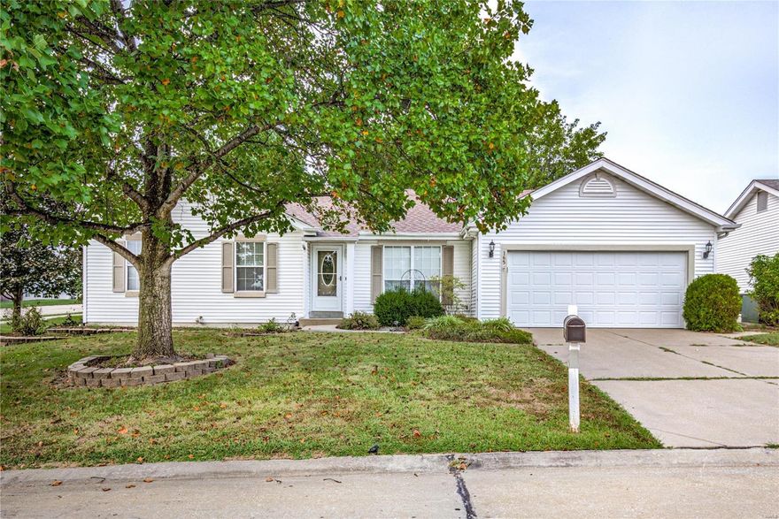 You won’t want to miss your chance to tour this adorable 3bd/3ba home. Nestled in a quiet O’Fallon neighborhood, this lovely ranch home on a corner lot features a picturesque front elevation, 2 car garage, vinyl siding, back patio & spacious fenced-in back yard. The interior features an open floor plan and welcomes you with a gorgeous family room that features towering lofted ceiling, wood-grain vinyl plank flooring (found throughout) and fireplace with stone surround. There is plenty of space for entertaining in your spacious dining room. Cooking will be a joy in your expansive kitchen that includes ample cabinet space, serving station and some stainless steel appliances. Down the hall you will find 2 nice size guest bedrooms and a large primary bedroom that includes ensuite that features a stand up shower and stained glass window. A finished basement is ready for your personal touch and includes plenty of space for recreation and recessed lighting.
