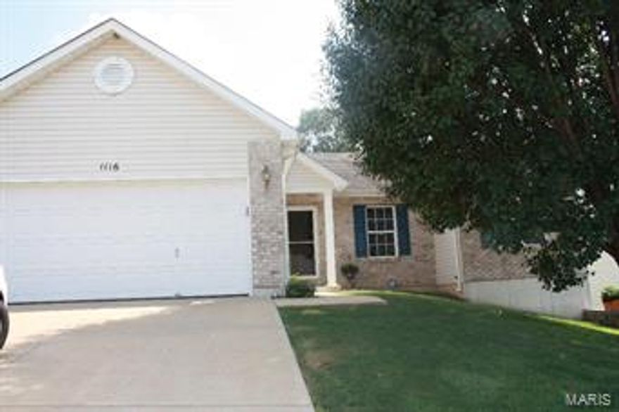 Welcome to this light and bright vaulted Great Room Ranch! The hardwood floor in the foyer leads to the open floor plan vaulted Breakfast Room, Dining Room & Great Room with gas fireplace with marble surround that’s never been used! Three bedrooms & 2 bathrooms! Spacious kitchen with plenty of cabinets, smooth surface countertops and pantry!  Main Floor laundry! Spacious MBR suite gets plenty of light with 3 windows with plantation shutters and features a coffered ceiling & walk-in closet!  Master bath has ceramic tile floor, double-bowl vanity, soaking tub & separate shower with seat! Two additional bedrooms are generous in size with big closets and large windows! Hall bath has ceramic tile floor. Enjoy the spacious deck with Sunseeker retractable awning.  Vinyl fenced yard backs to woods.  Open staircase to the unfinished walkout lower level with rough-in and patio! Six panel doors, alarm system, storm doors, A/C 2012, great schools and easy highway access! Better hurry!