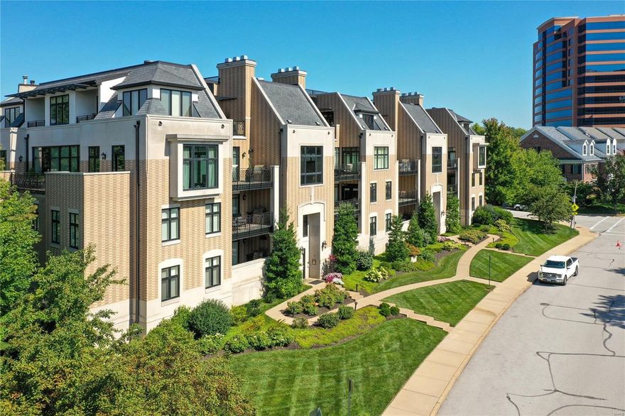 Prestigious Parkside! This luxury condominium with spacious open floor plan and sun filled rooms occupies a prime parkside position and is ideal for anyone looking to secure a coveted Clayton lifestyle. Your private terrace overlooks Shaw Park and picturesque Clayton city scape. Whether you’re a lover of art, culture, fitness or nature, there’s something for everyone. Highlights of this residence include hardwood floors in primary living areas, a well-appointed entertainer’s kitchen with premium appliances, large primary suite with dual closets and opulent ensuite includes luxe shower, jet tub, dual vanity, marble travertine counter and floors. Secondary bedroom offers private ensuite. Convenient in unit laundry with cabinetry and ample storage. Secure entry, elevator, storage and 2 assigned parking spaces, make this an easy lock and leave to warmer destinations and escape Midwest winters. One dog up to 50lbs is welcome. Start living your grand and best life today! Location: Downtown, End Unit, Upper Level